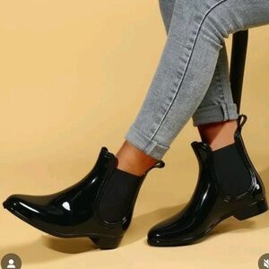 LAUREN Ralph Lauren Black Ankle Rain Boots women’s size 7